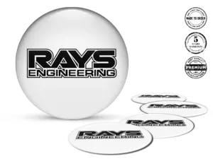 Rays Pegatinas de Rueda Versión Etiquetas Bombadas de Resina
